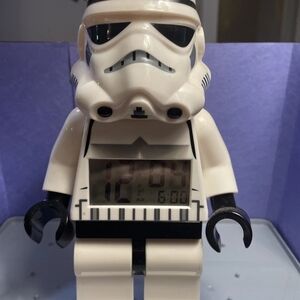 LEGO Stormtrooper Digital Clock in Black and White